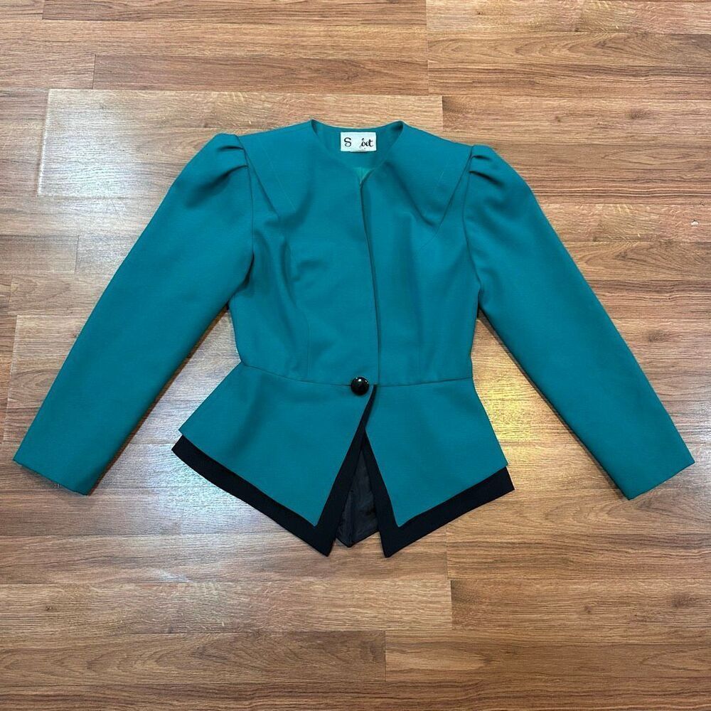 Vintage Sherbet Blazer Jacket Green | Women Size 8